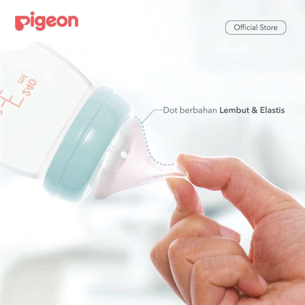 Pigeon Soft Touch Peristaltic Plus Nipple size M 2pcs Dot Bayi Pigeon