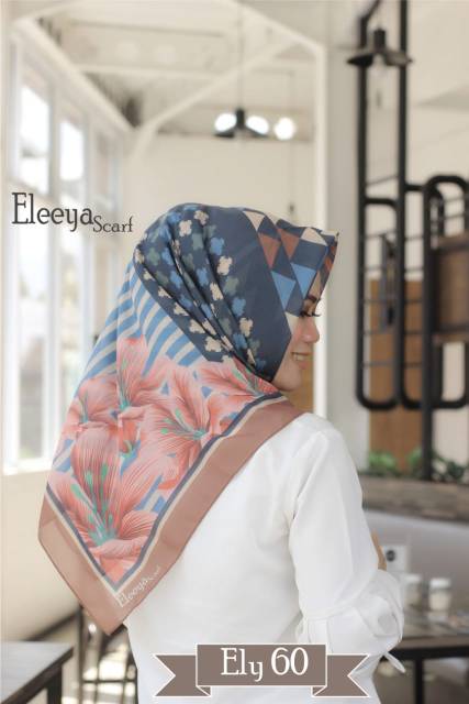 HIJAB SEGIEMPAT MOTIF ELY 60 II Eleeya Scarf