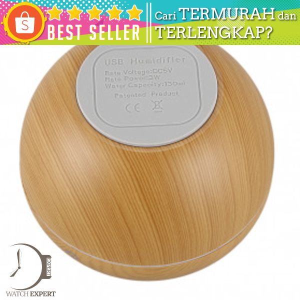 Taffware Ultrasonic Humidifier Aroma Essential Oil Diffuser Wood Design 130ml - AUG17 - Wooden