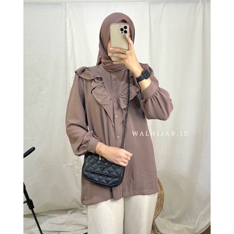 KEMEJA BLOUSE CRINKLE AIRFLOW TERBARU 2022 / CALA BLOUSE CRINKLE / KEMEJA CRINKLE WANITA