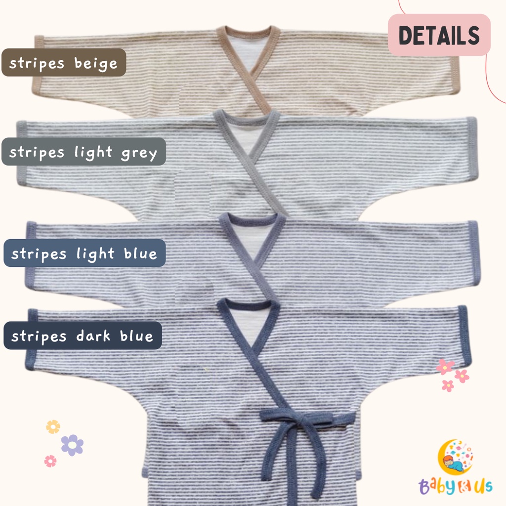 Kimono Panjang Set Nary Baby - Set Kimono Bayi Lengan Panjang Celana Panjang Bahan Kaos 0-3 3-6 bulan