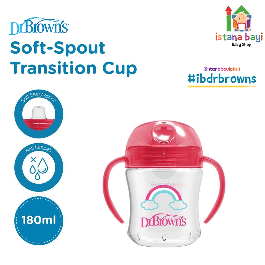 Dr.Brown's Soft Spout Transition Cup - Botol Minum bayi