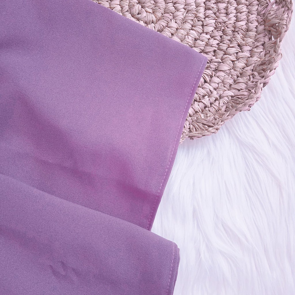 TERMURAH ! 180cmx75cm Pashmina diamond italiano  panjang termurah pashmina basic non instan-Pashmina Lavender