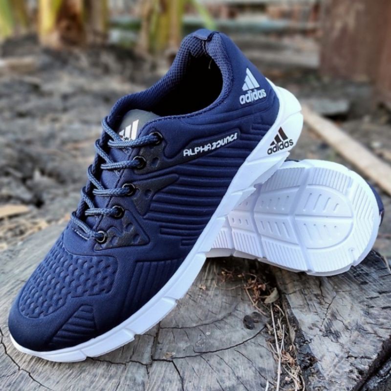 Sepatu sekolah pria adiddas ALPHABOUNCE sporty casual cowounisex