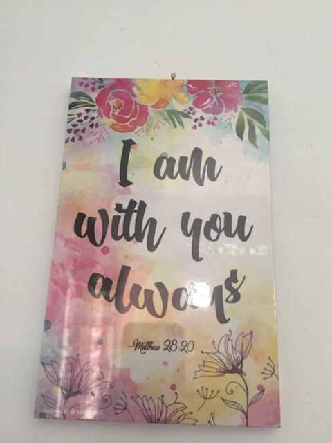 Hiasan Dinding Rohani Matthew 28:20 Uk: 12,5x20cm