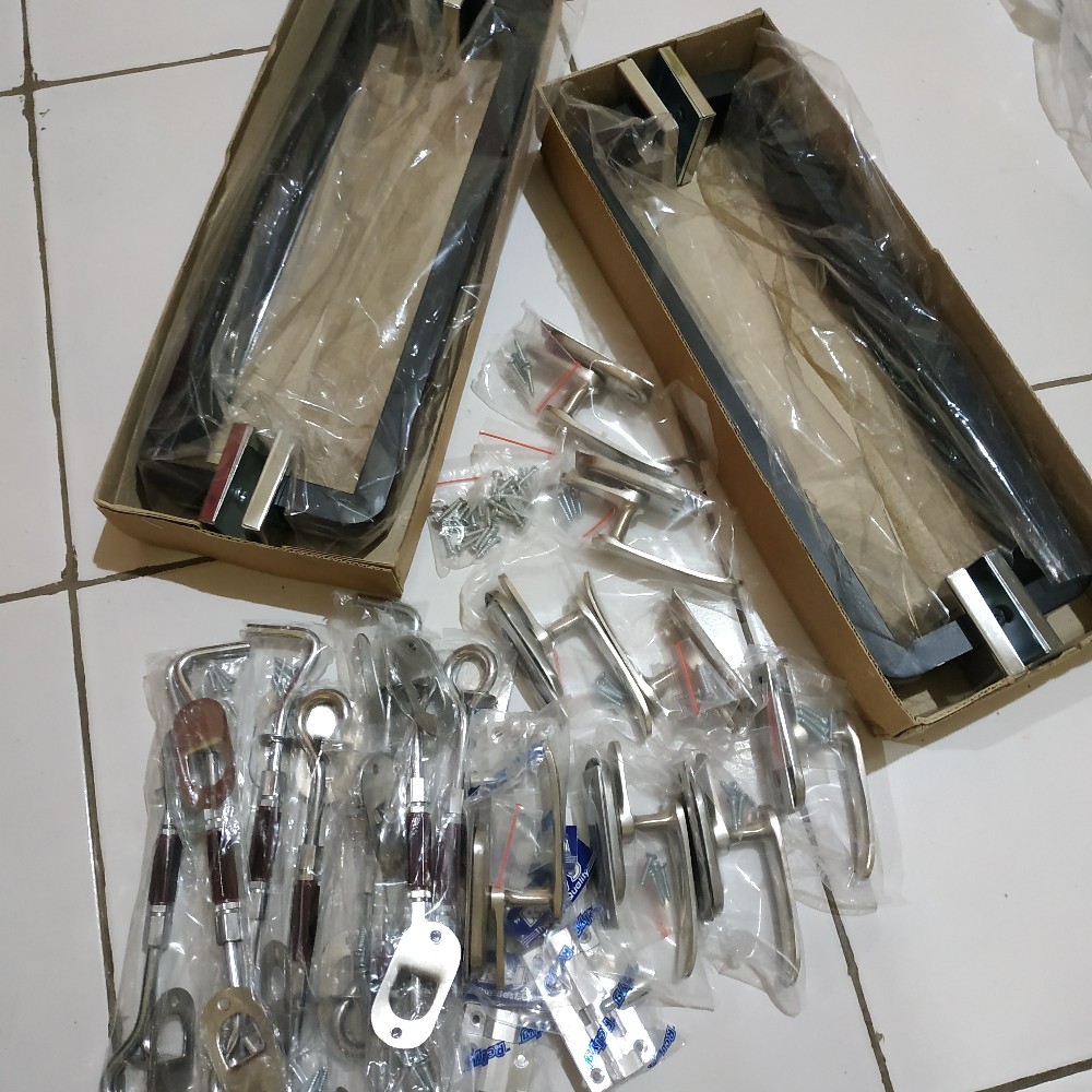 Handle Pintu Rumah 45 Cm Gawang Black Hitam Natural Kyu Tarikan Pintu Kotak Gagang Pintu Kunci Pintu