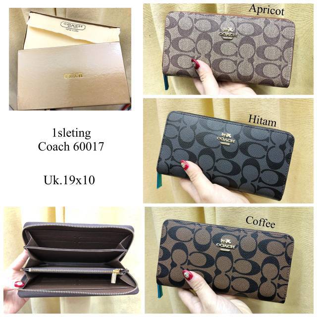 Dompet wanita panjang sleting coach 60017