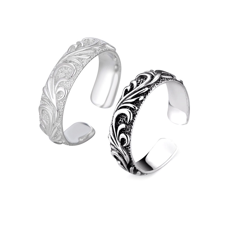 Cincin 925 Sterling Silver Bentuk Daun Gaya Kasual Untuk Wanita