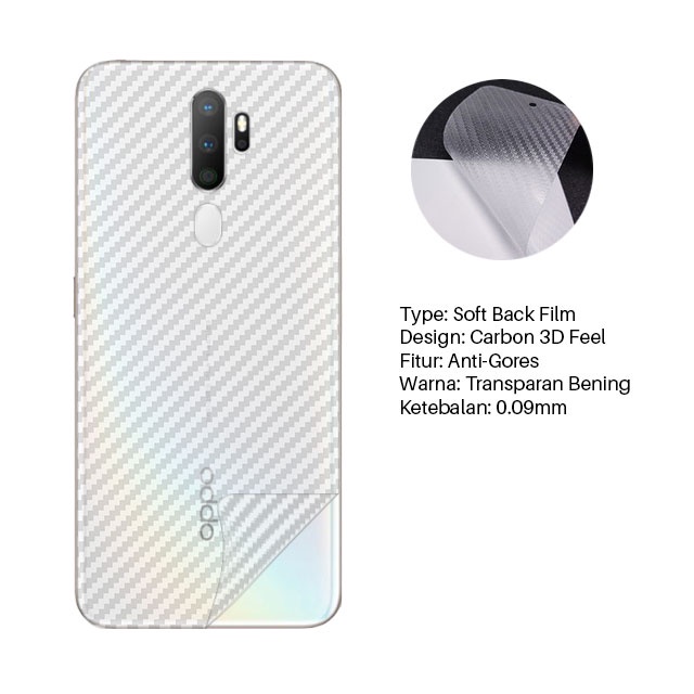 Back Skin Carbon Oppo A5 2020 - Skin Carbon Oppo A5 2020