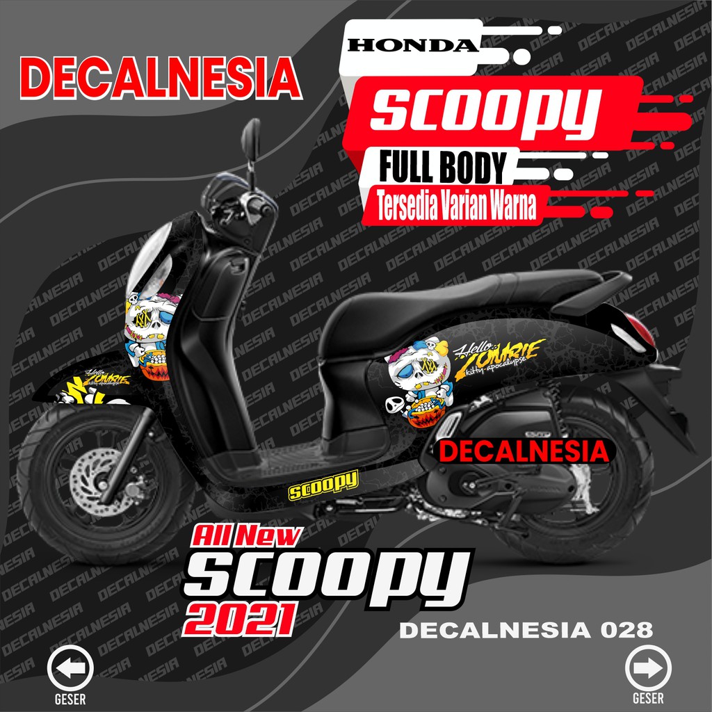 Decal Full Body Motor Honda Scoopy All New 2021 Aksesoris Variasi Stiker Scoopy