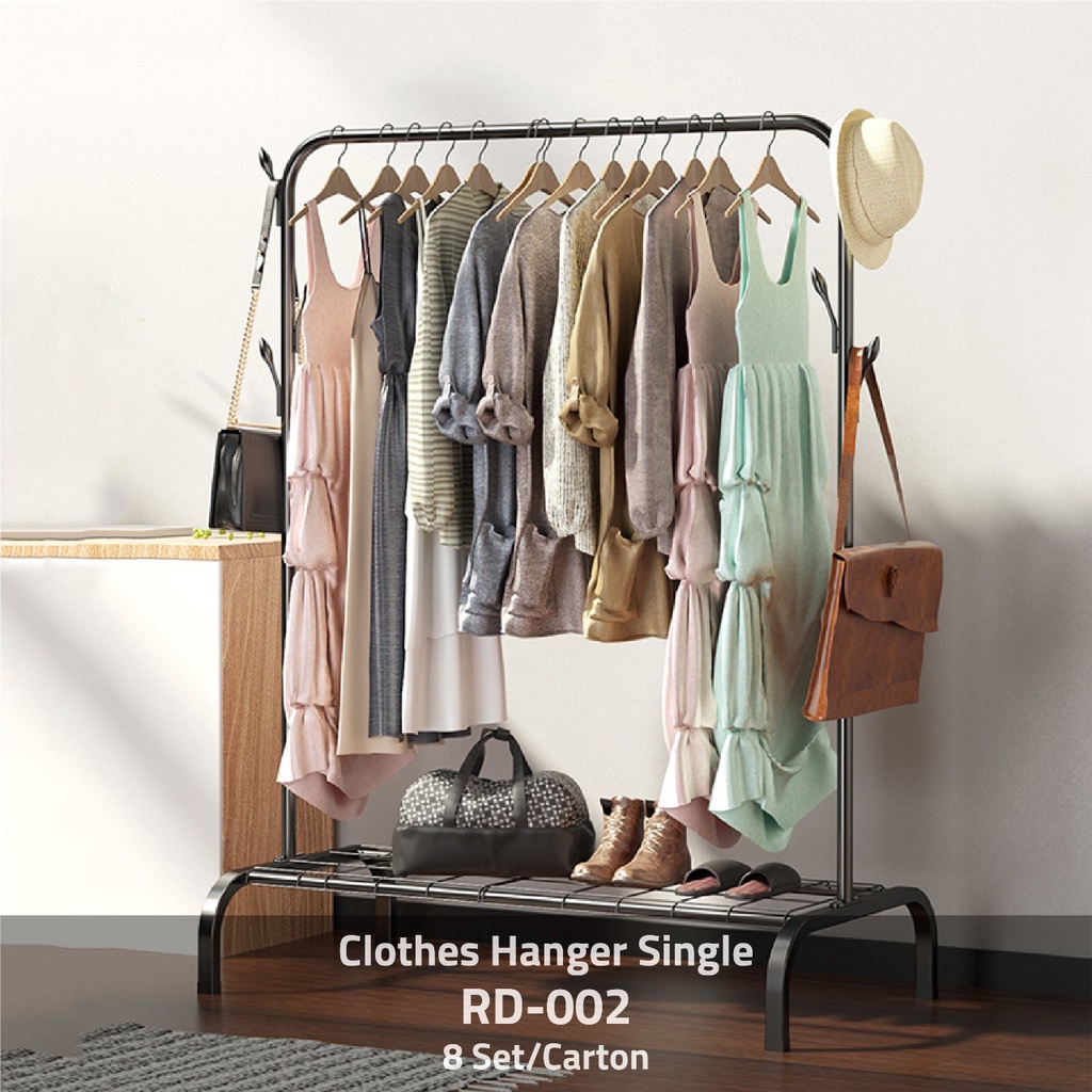 STAND HANGER DOUBLE MODEL GAWANG / GANTUNGAN BAJU DOUBLE FREE DUS VD