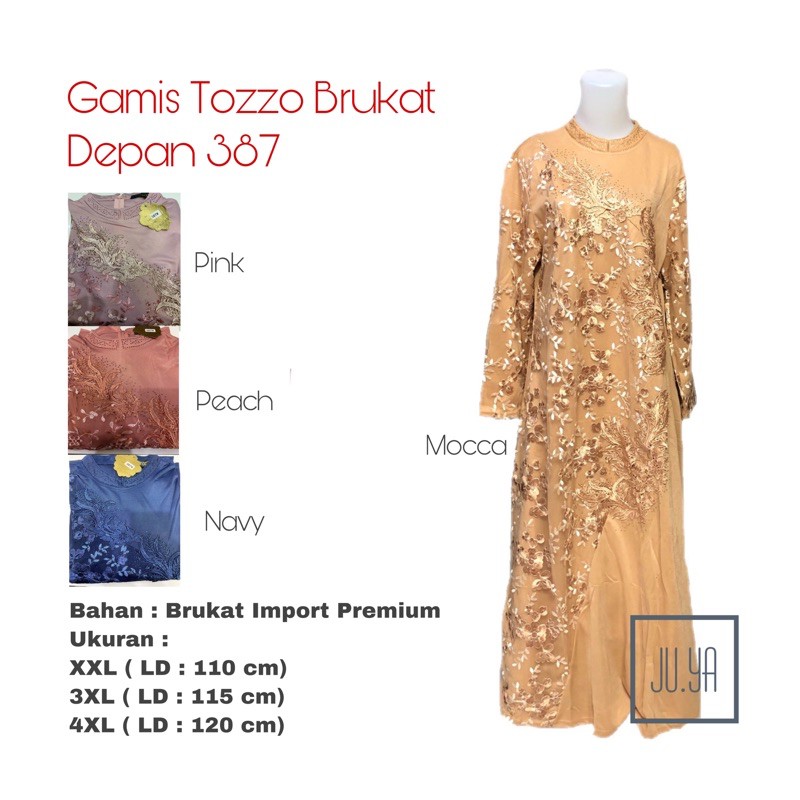 Gamis Tozzo Brukat Depan 387 JUMBO Import