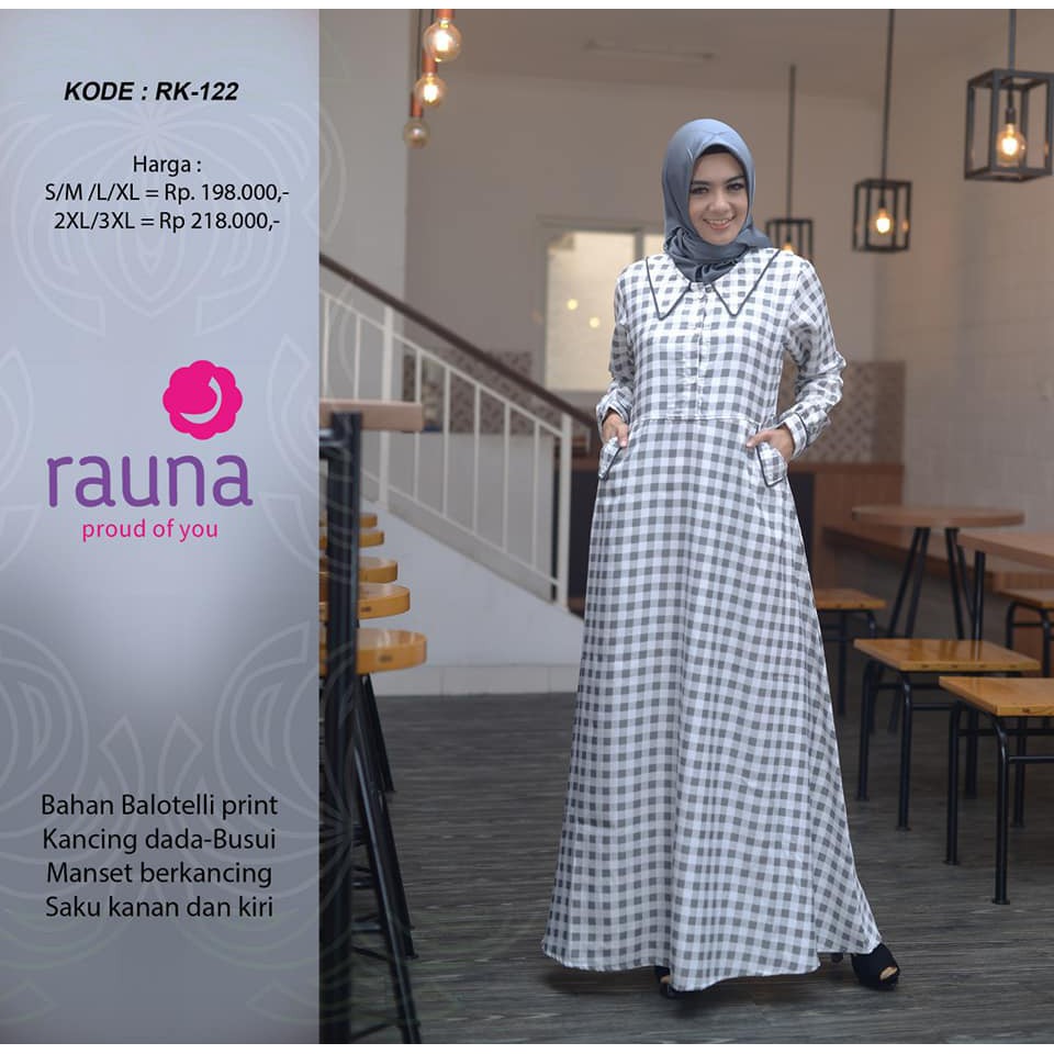 Dress Rauna Terbaru / RK - 124 / Fashion Muslim