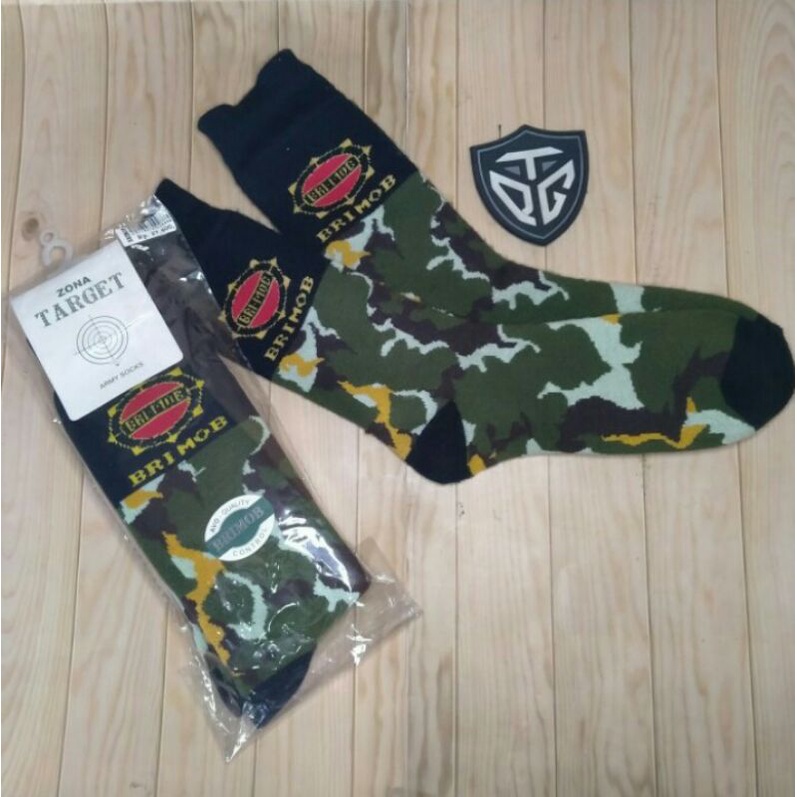 Kaos kaki brimob merk Target / kaos kaki tebal loreng brimob merk target