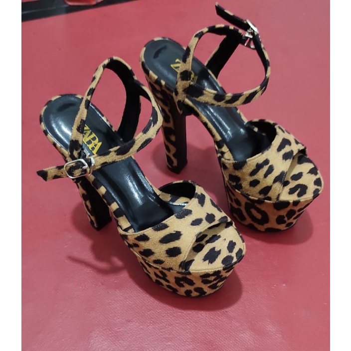 high heels loapard15cm