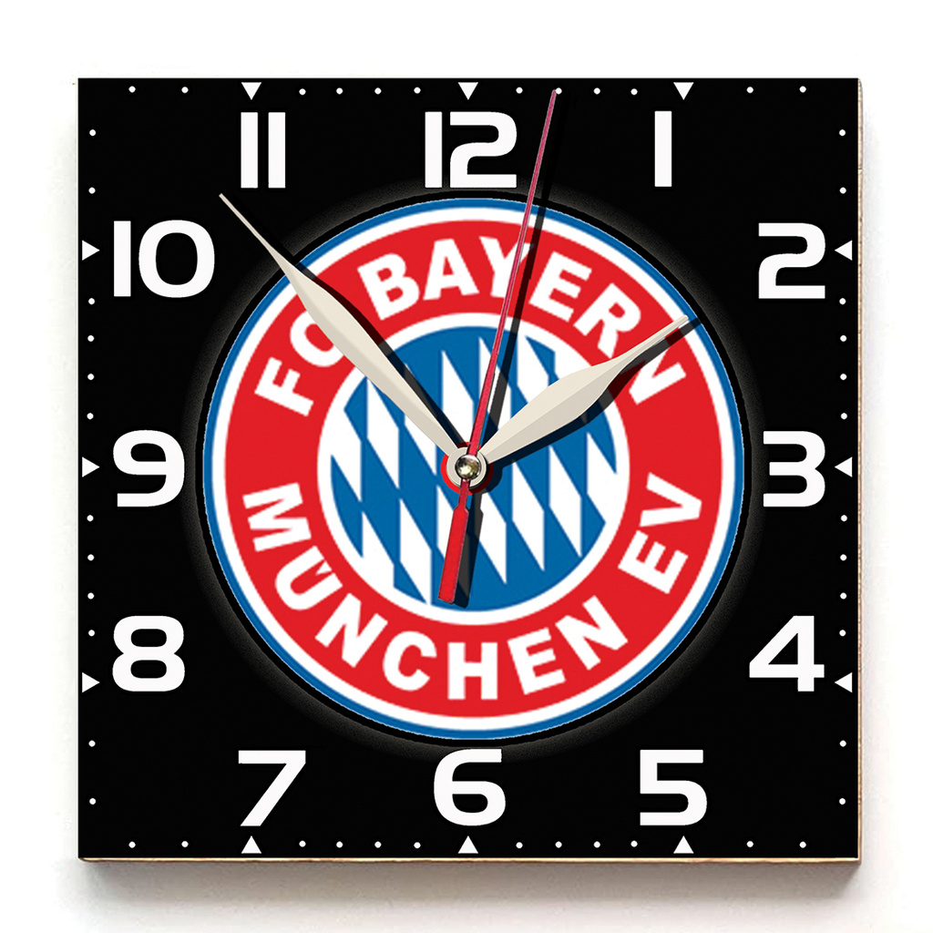 JAM DINDING UNIK KARAKTER BAYERN MUNCHEN . KAYU 30x30