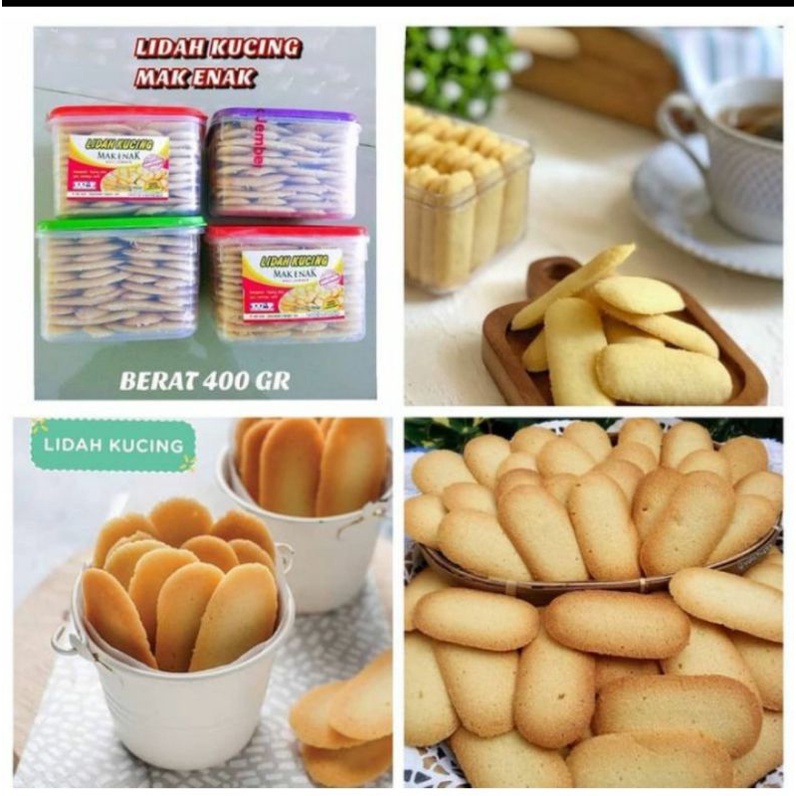 LIDAH KUCING MAK ENAK ADLI JEMBER 500 GR / KUE KERING / KUE LEBARAN