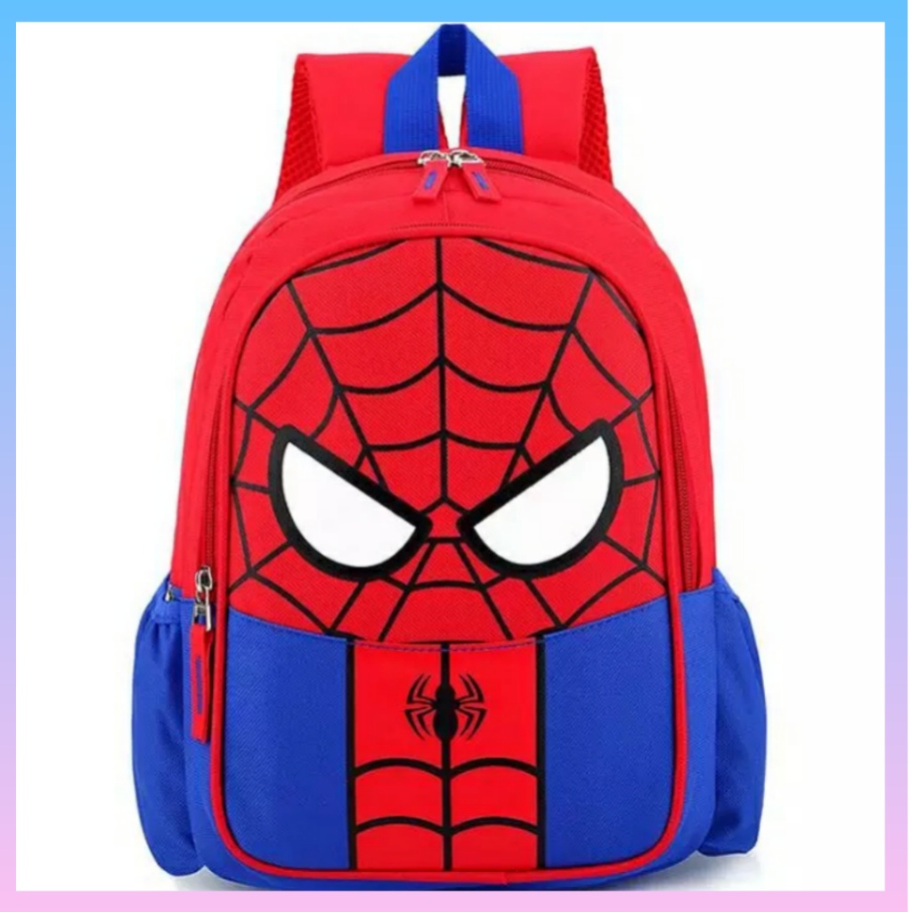 samasuka.shop - Tas Ransel Anak Sekolah SD Laki - laki Motif Spiderman Bagus Keren Lucu Murah COD / Bisa Bayar Di Tempat