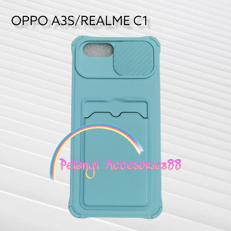 CASE OPPO A3S CASE SOFTCASE SLEDING WARNA WARNI