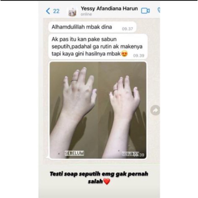 [SALE]Sabun Seputih itu, sabun pemutih badan ori 100%