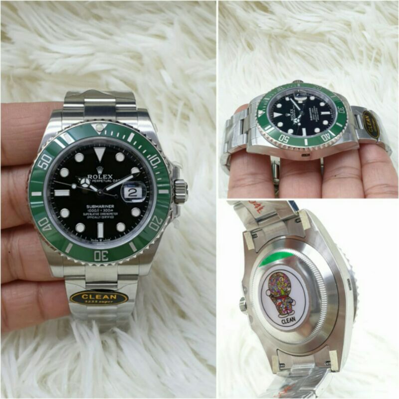 jam tangan pria rolex submariner automatic starbuck clean 3135 mesin swiss kualitas original