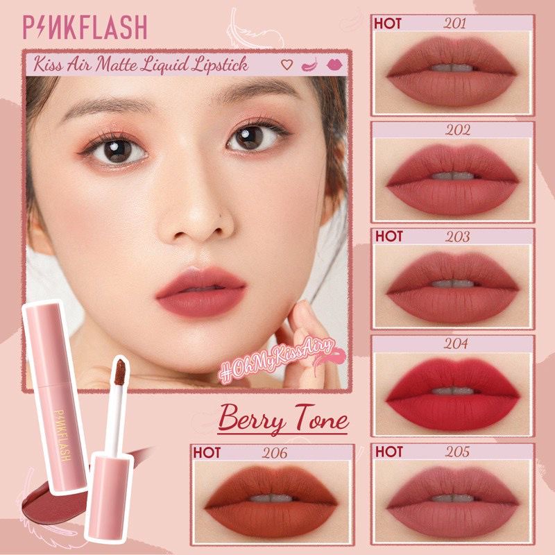 ✿ELYSABETHME✿ Pinkflash Lip tint liptint ombre tekstur ringan kualitas import bagus ombre tekstur halus mudah di blend