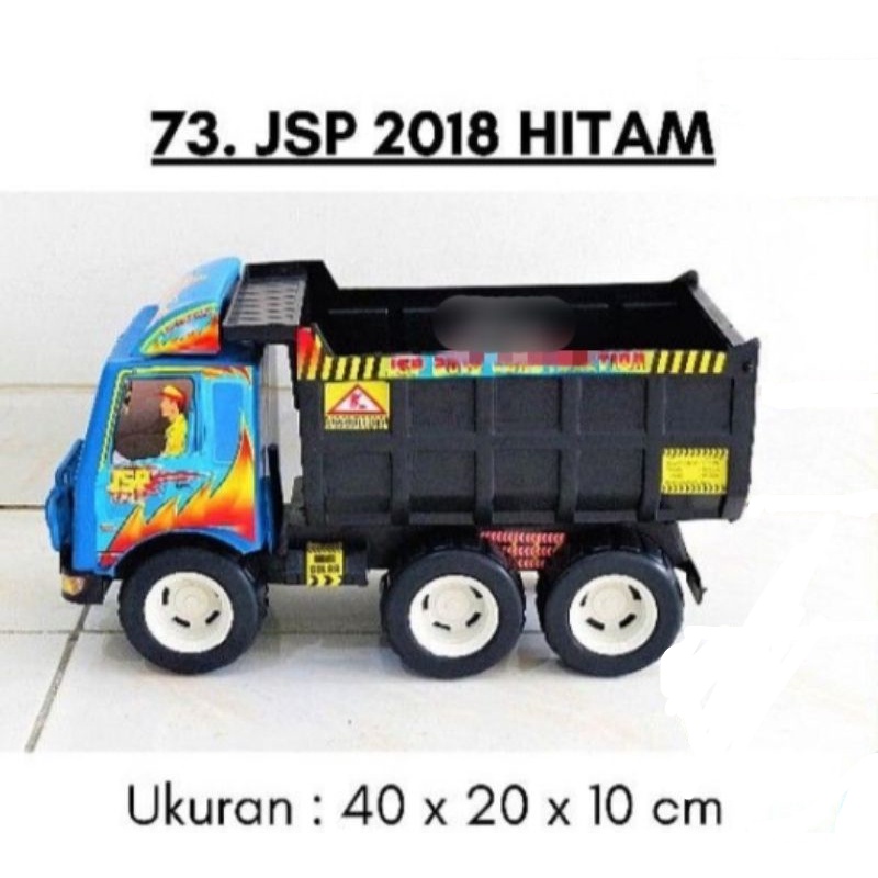 2018H - Mainan Mobil Truk Bak Truck Jomplang Pasir Warna Hitam Kepala Warna JSP H JSP2018 Hitam