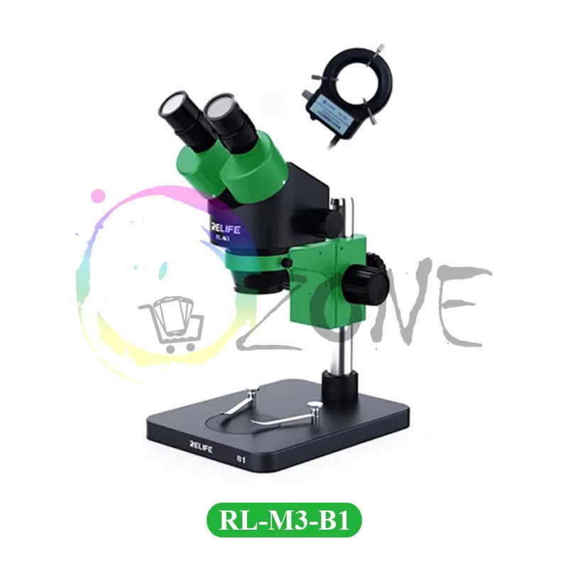 MICROSCOPE MIKROSKOP BINOCULAR RELIFE RL-M3 ZOOM STEREO + LED LAMP