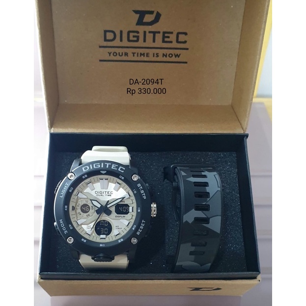 JAM TANGAN DIGITEC DG 2094 DG2094 PRIA/WANITA DUAL TIME FREE TALI ORIGINAL