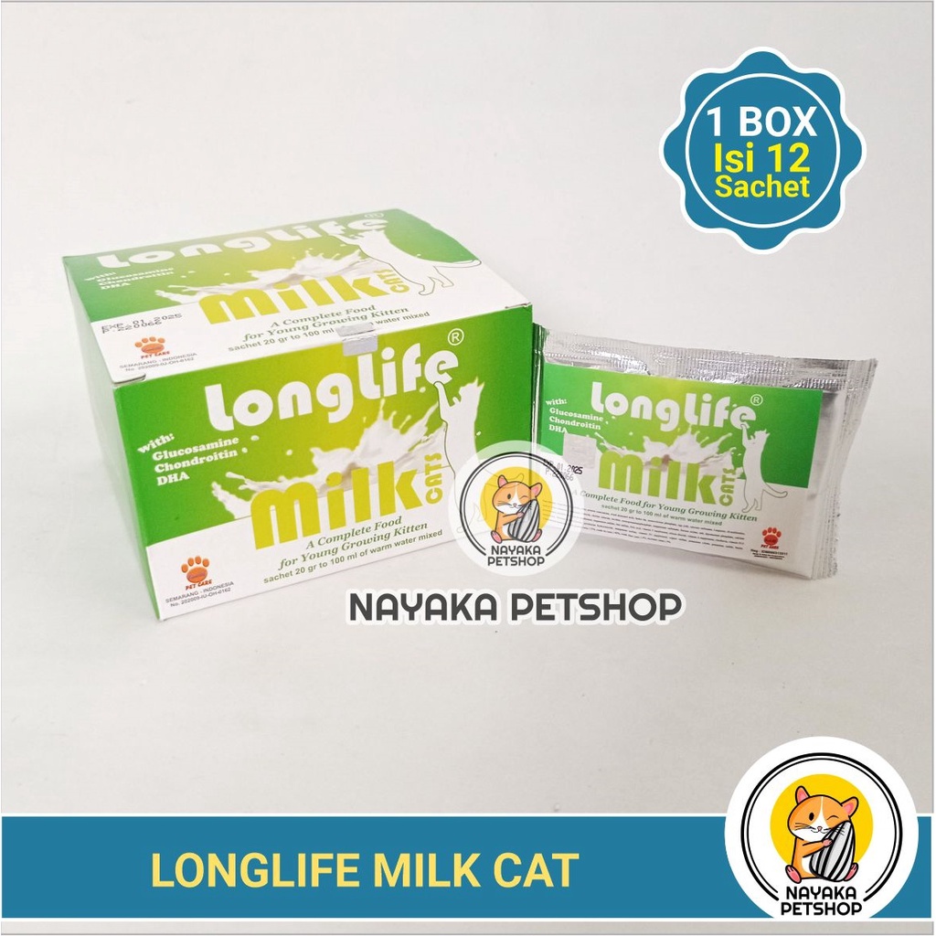 Longlife Milk Cat 1  Box Dus Susu Anak Kucing Kitten