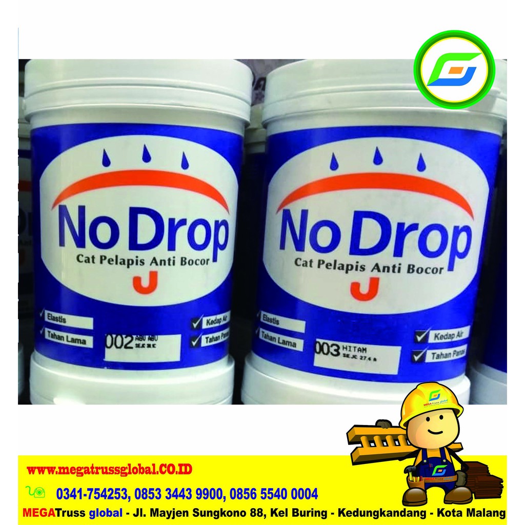 Cat No Drop Pelapis Anti Bocor 1kg - No Drop No bochor bochor -cat No drop murah-Cat Tandon-Tembok.