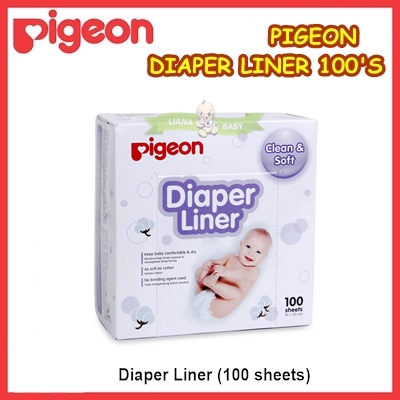 PERA241 PELAPIS POPOK KAIN PIGEON DIAPER LINER ISI 100 SHEETS