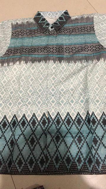 Kemeja Batik Pria Murah Grosir Kantun Aneka Motif Biru Merah Hitam Hijau Base M L Xl