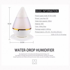 Taffware Mini Ultrasonic Air Humidifier Aroma Therapy - HUMI H121 - White