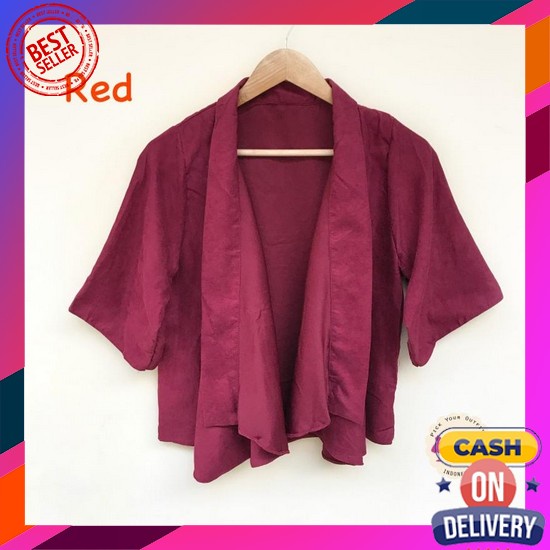 Long Outer / Kardigan Wanita / Cardigan Long Outer Tanpa Lengan Dileng Ruffle Cardigan / Outer Polo