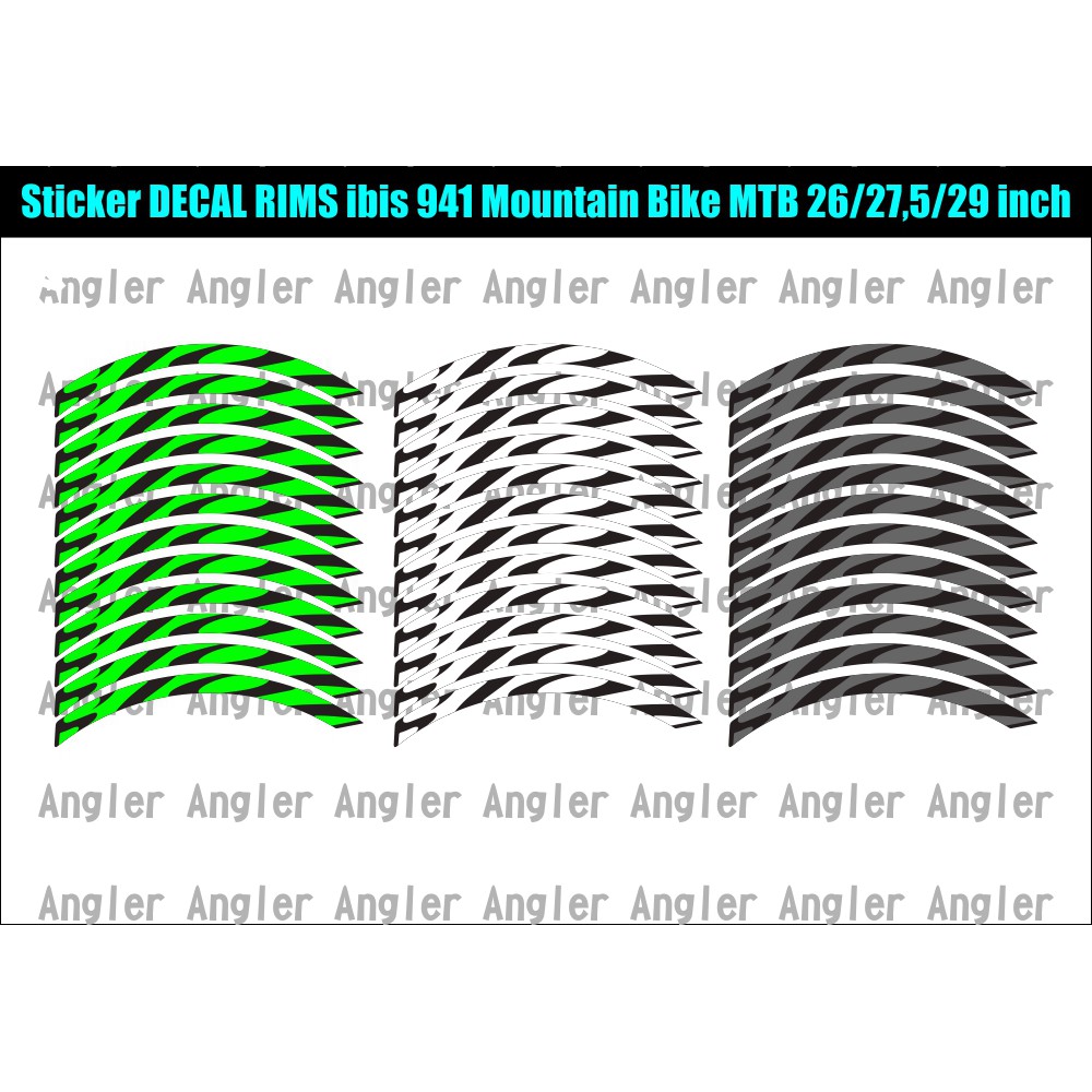 Sticker decal RIMS sepeda Stiker ibis 941 Mountain Bike MTB 26/27,5/29 inch sepeda
