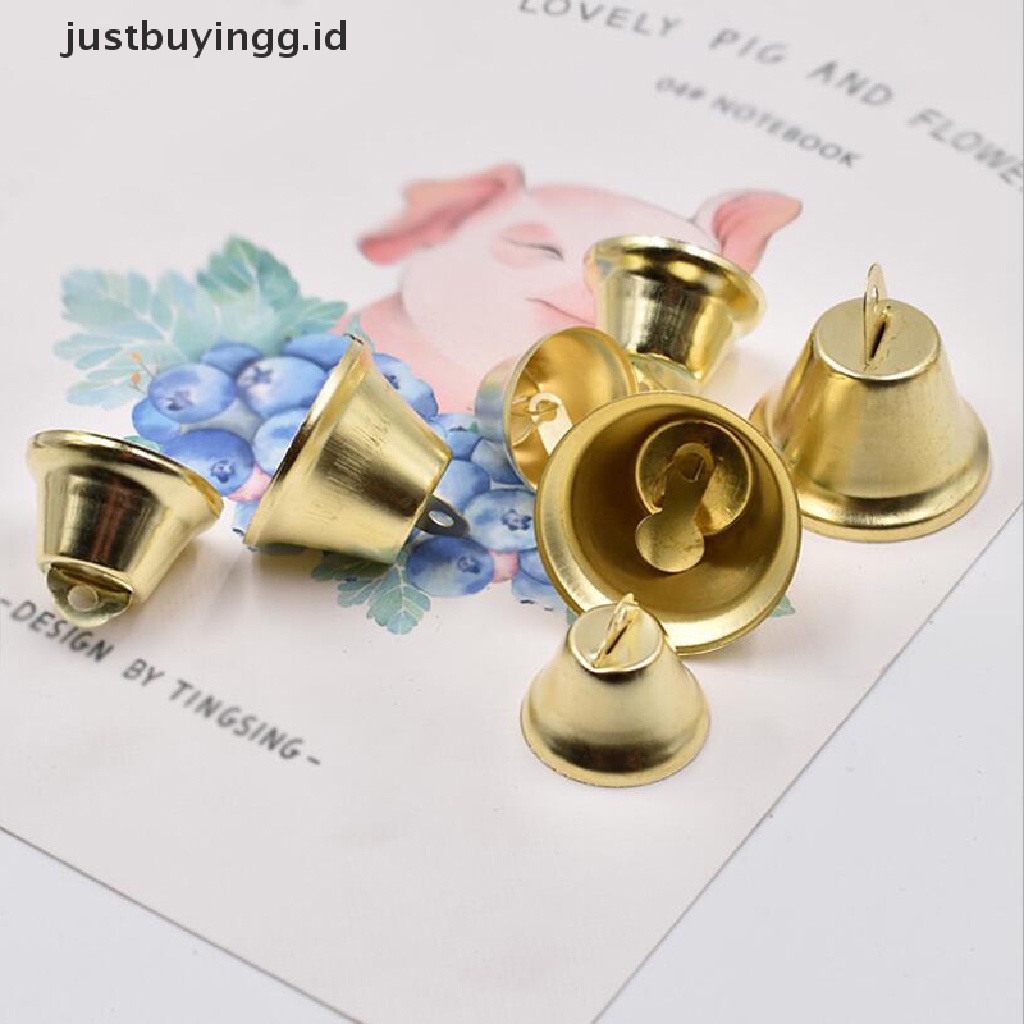 10 Pcs Lonceng Jingle Bell Kecil Bahan Metal Untuk Dekorasi Pohon Natal