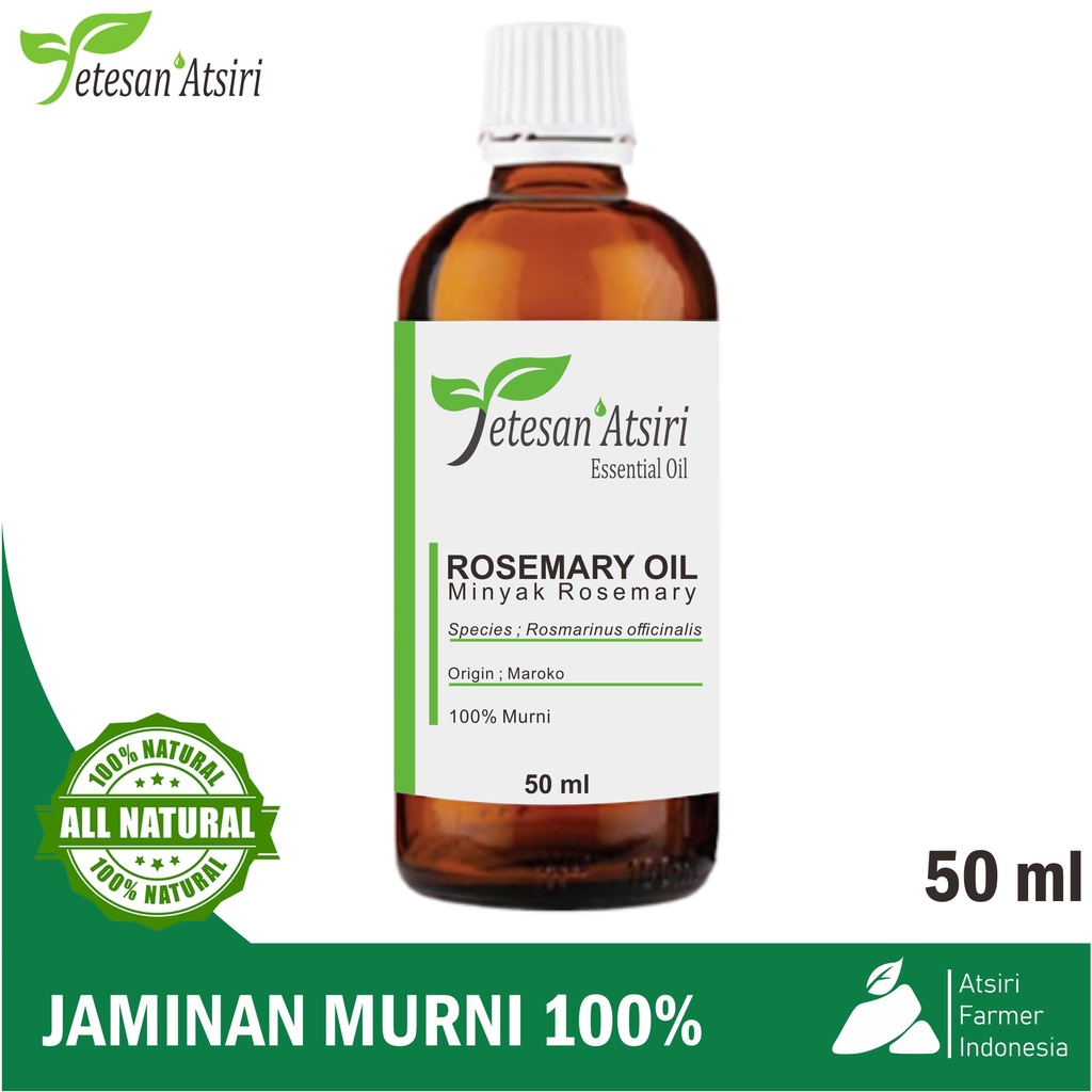 minyak atsiri rosemary murni tanpa campuran rosemary pure essential oil aromatherapy therapeutic grade diffuser humidifier burner aromaterapi esensial essensial esential  tanpa campuran 10 ml 30 ml 50 ml