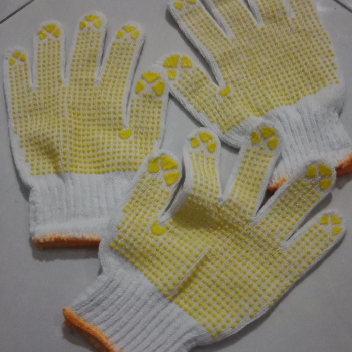 Gloves Sarung tangan Matahari bintik kuning Benang Working