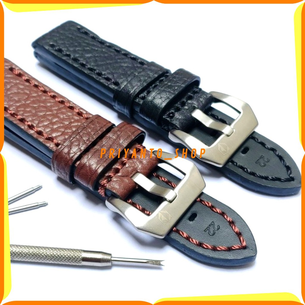 ORIGINAL OEM STRAP TALI KULIT WATCH BEND TEBAL JAM TANGAN EXPEDITION 22MM FREE PEN REMOVER