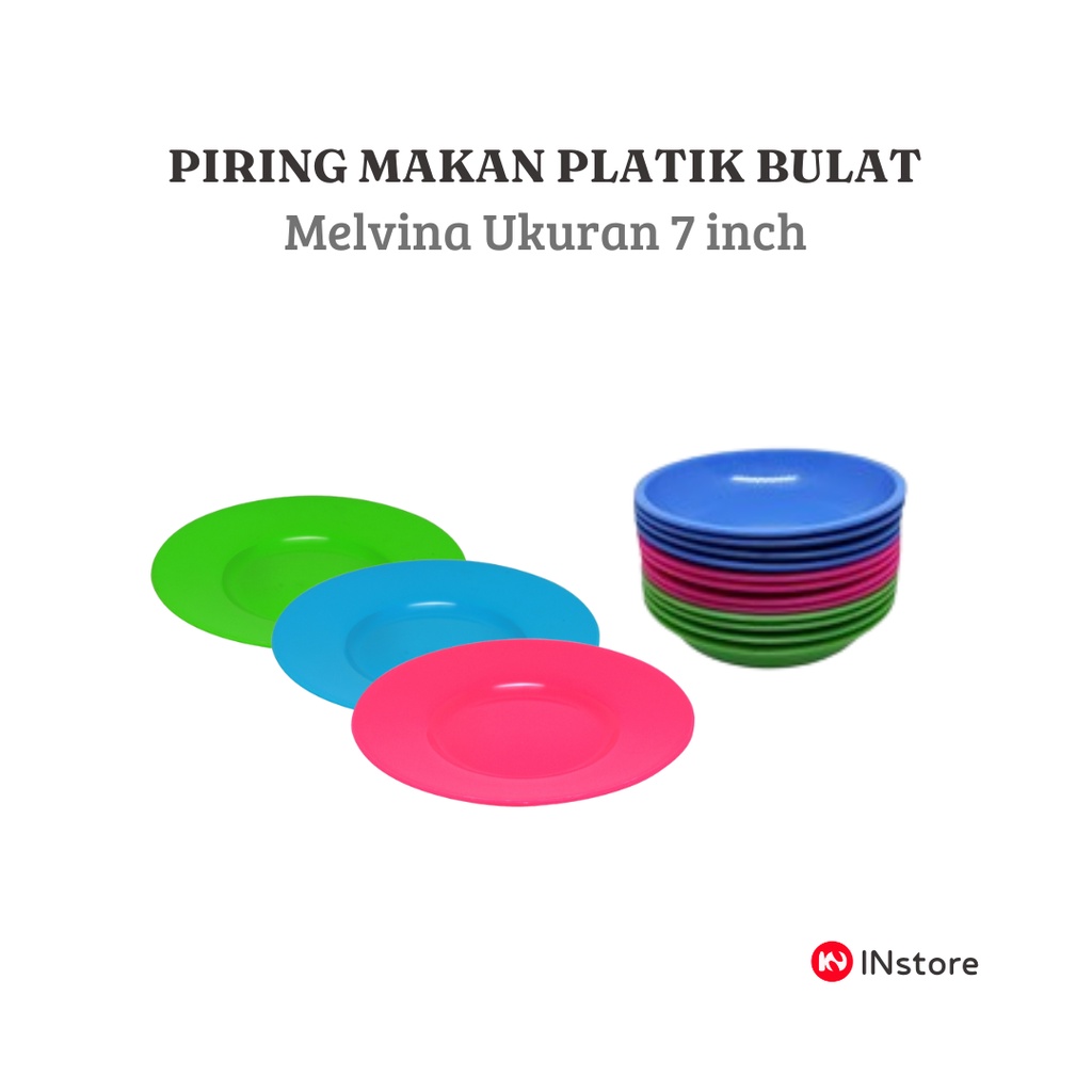 Piring Makan Plastik Bulat Melvina Ukuran 7 inch