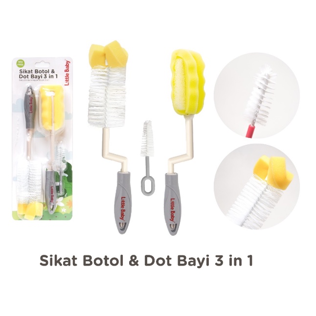 Little Baby Sikat Botol &amp; Dot Bayi 3 in 1