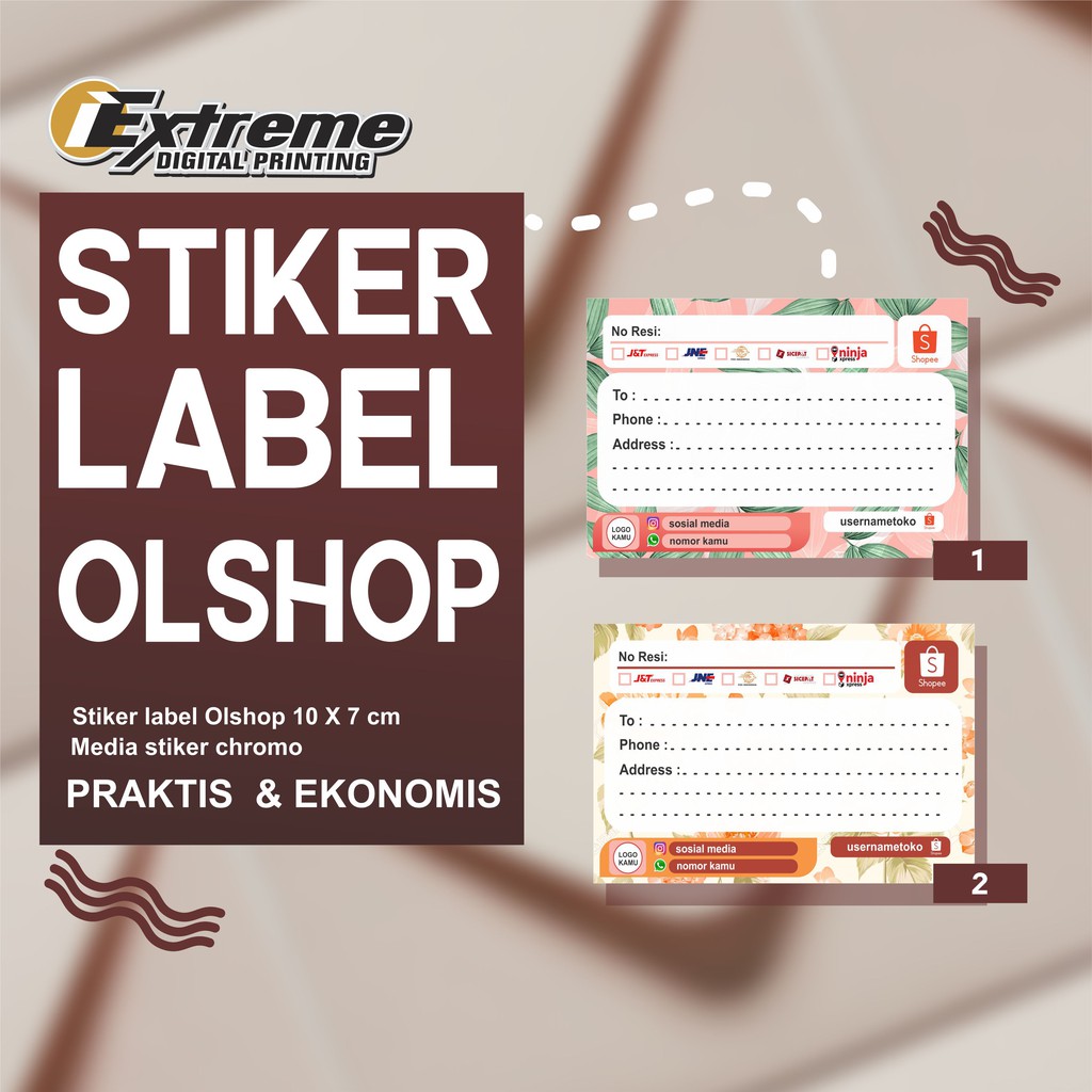 

STICKER LABEL PENGIRIMAN OLSHOP ( MURAH + KEREN )
