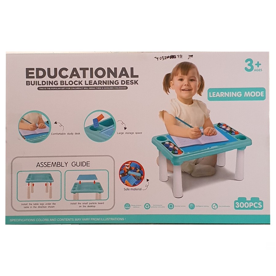 Meja Lego Bricks / Meja Belajar dan Bermain Anak 2in1 / Meja Main Pasir