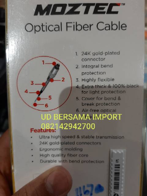 kabel optic optical cable kabel toslink digital audio fiber optik MOSTEC BY KRISBOW