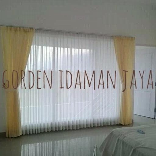 Vitrase Daleman Gorden Lapisan Putih Polos Import L 150 T 200Cm