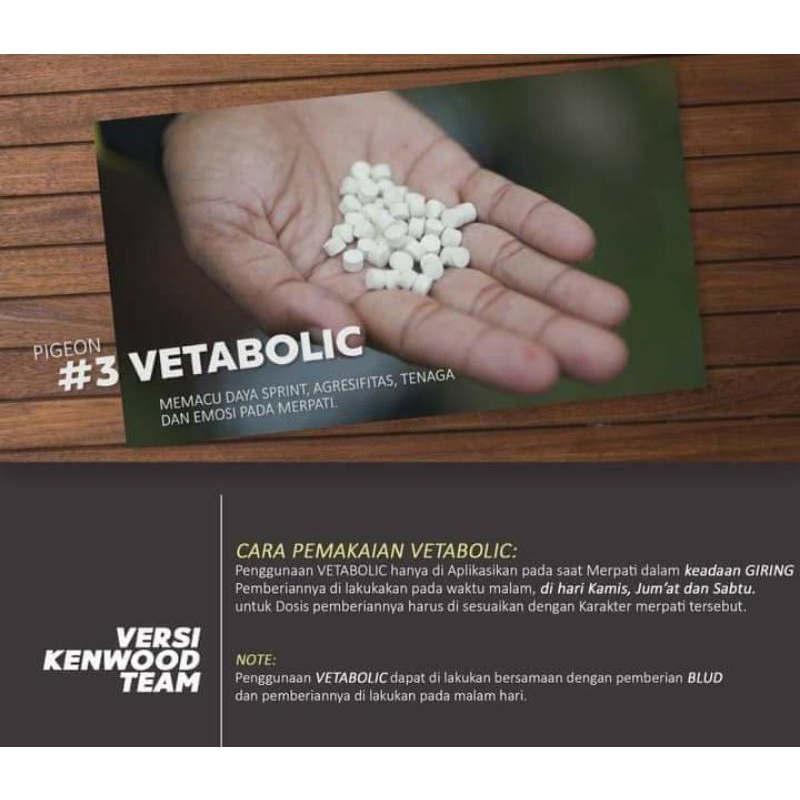Vetabolic Vetafarm | Doping Import Untuk Merpati Kolong dan Balap | Anabolic Steroid Tablet | Vetabo