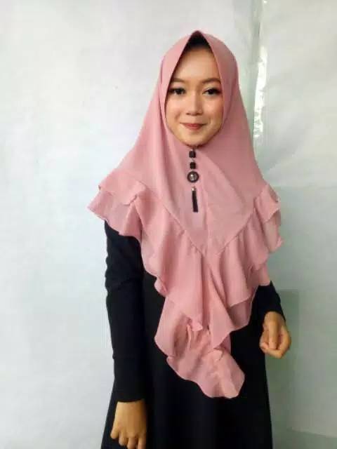 khimar syar'i ceruty babydoll 2 layer malika rempel