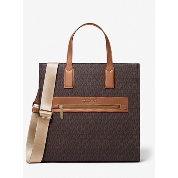 MK MICHAEL KORS Kenly Large Logo Tote Bag brown