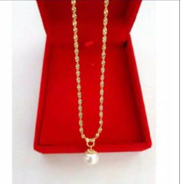 KALUNG PANJANG 63CM  MUTIARA AIR TAWAR LOMBOK